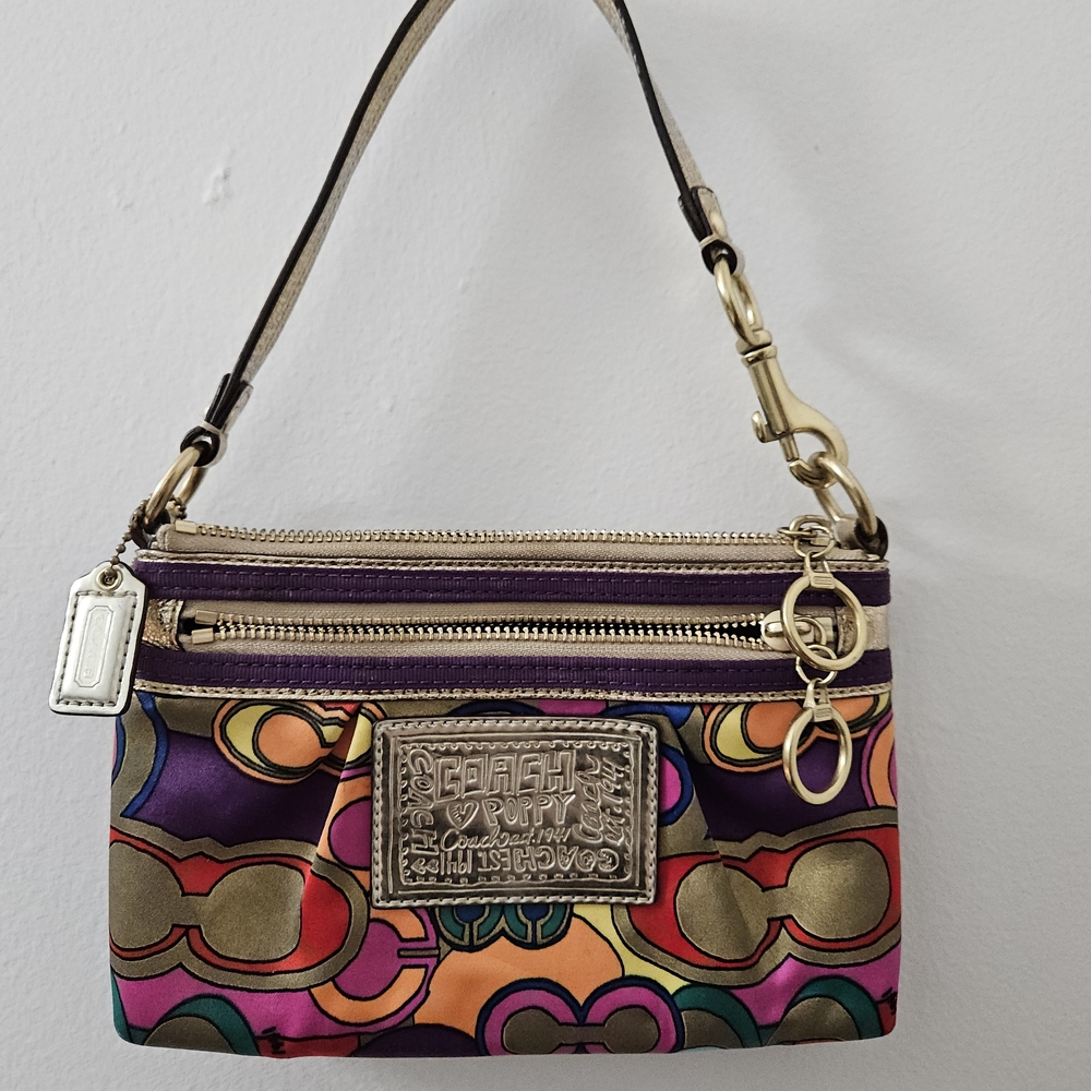 Coach Multicolor Wristlet Bag/ Y2K